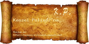 Keszei Polixéna névjegykártya
